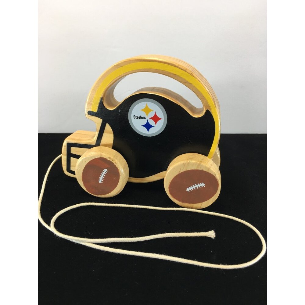 Pittsburgh Steelers NFL Wood Push Pull Toy Car by Master Pieces 2016